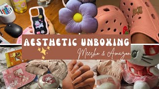 Meesho & Amazon Pink Aesthetic Items Haul Under ₹500 | Deyga Chennai Outlet Visit & Unboxing