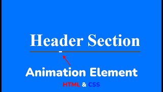 Анимированный элемент для заголовков HTML & CSS || Animation Element using HTML & CSS step by step