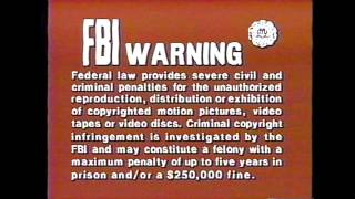 Fbi Warning Cbs Fox Video Intro 1990