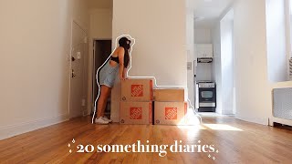 20 Something Diaries | moving into my new apartment, vintage furniture shopping, first time at ezoo