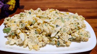 видео: Обалденно Вкусный салат 🥗 из яиц и кукурузы!! картинка: Обалденно Вкусный салат 🥗 из яиц и кукурузы!!