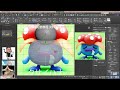 【宝可梦】臭臭花模型制作 #3d建模 #3dmax #3dmax建模 #宝可梦 #知识分享 1