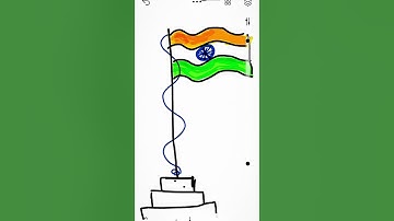 How to draw indian national flag🇮🇳 drawing |easy and step by step drawing ideas for bignners #shorts