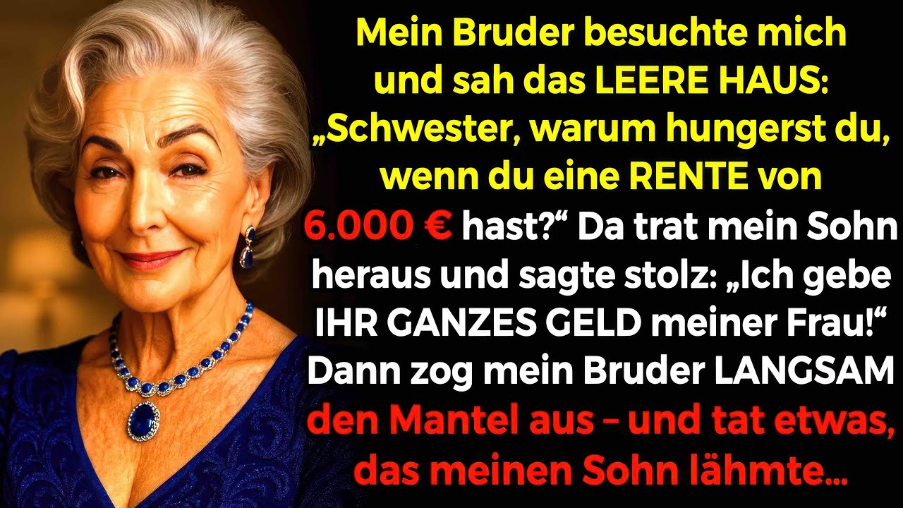 Und ich gab ihr ganzes Geld meiner Frau! — erklärte mein Sohn stolz den Besuchern.