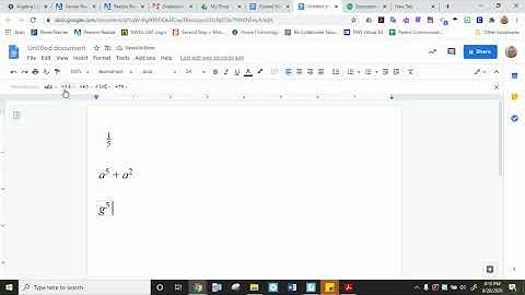 How to use the equation editor in Google Docs