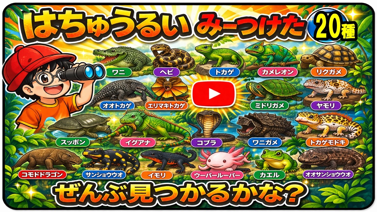 Kids' Anime] Creatures! 20 Species of Reptiles and Amphibians