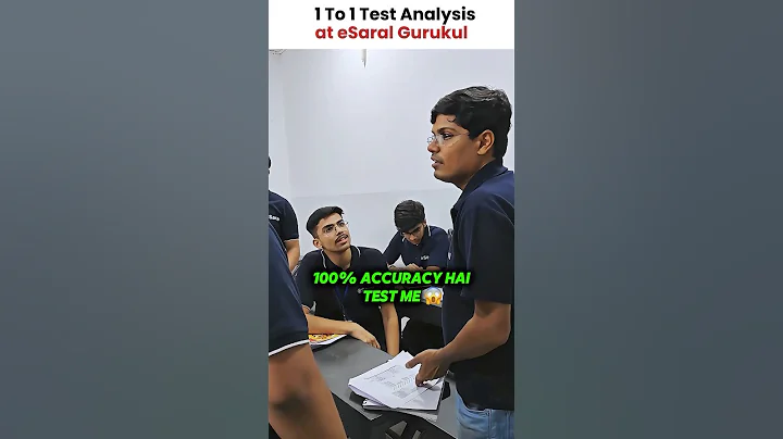 JEE Aspirant gets 100% Accuracy in Test 🔥 Saransh Sir Shocking Reaction 😱 #shorts #esaral #iit #jee
