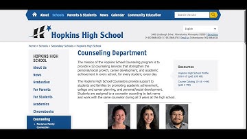 Hopkins High School:  How to log onto Naviance Family Connection