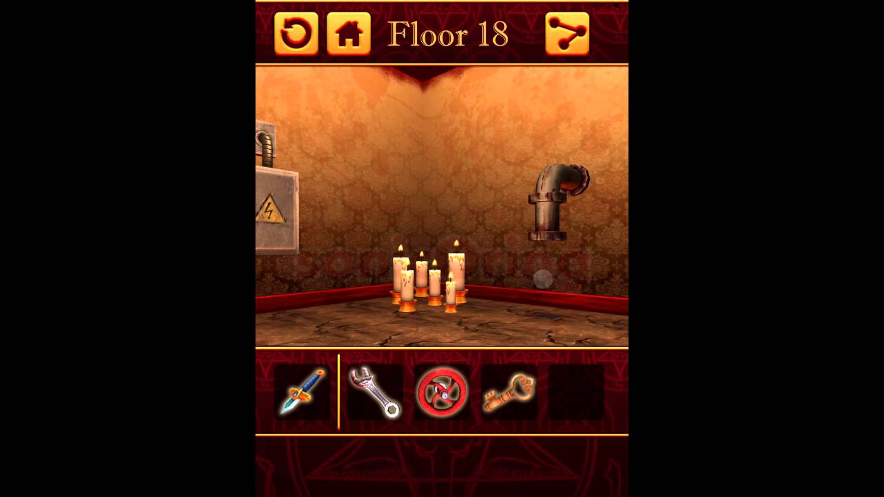 100 Hell 3D Chambers of Devil Floor 18 Walkthrough