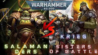 Warhammer 40k เนื้อเรื่อง Salamanders ไล่เผาแก๊งแม่ชี Sisters of Battle และทำให้ Krieg ตัวสั่น