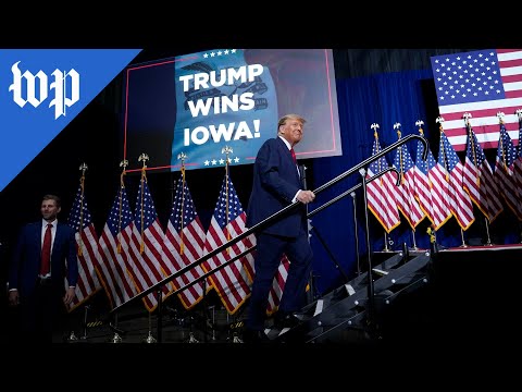Trump gives victory speech after winning iowa caucuses