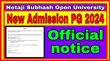 NSOU PG Assignment Update 2024// NSOU PG Exam Update 2024// NSOU Book Distribution 2024