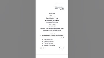 M.com (3 sem)accounting standard and corporate reporting(2021-2022) year exam paper