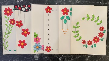 6 BEAUTIFUL BORDER DESIGNS/PROJECT WORK DESIGNS/A4 SHEET/FILE/FRONT PAGE DESIGN FOR SCHOOL PROJECTS