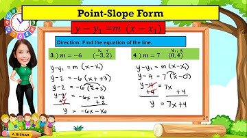 Point-Slope Form (TAGALOG VERSION)