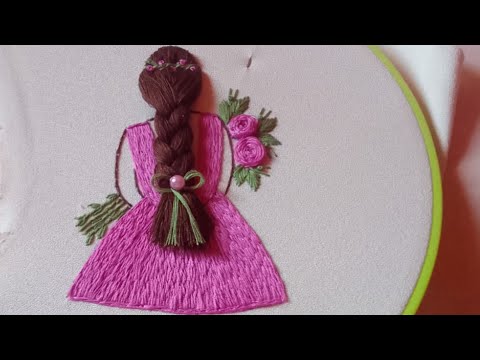 طريقة طرز الشعر غرزة الحشو المتداخل دخلي تعلمي للطرز البرازيلي خطوة بخطوة رشمة للبنات الصغار كتحمق