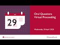 Oral Questions | Virtual Proceeding | 29 April 2020 | House of Lords