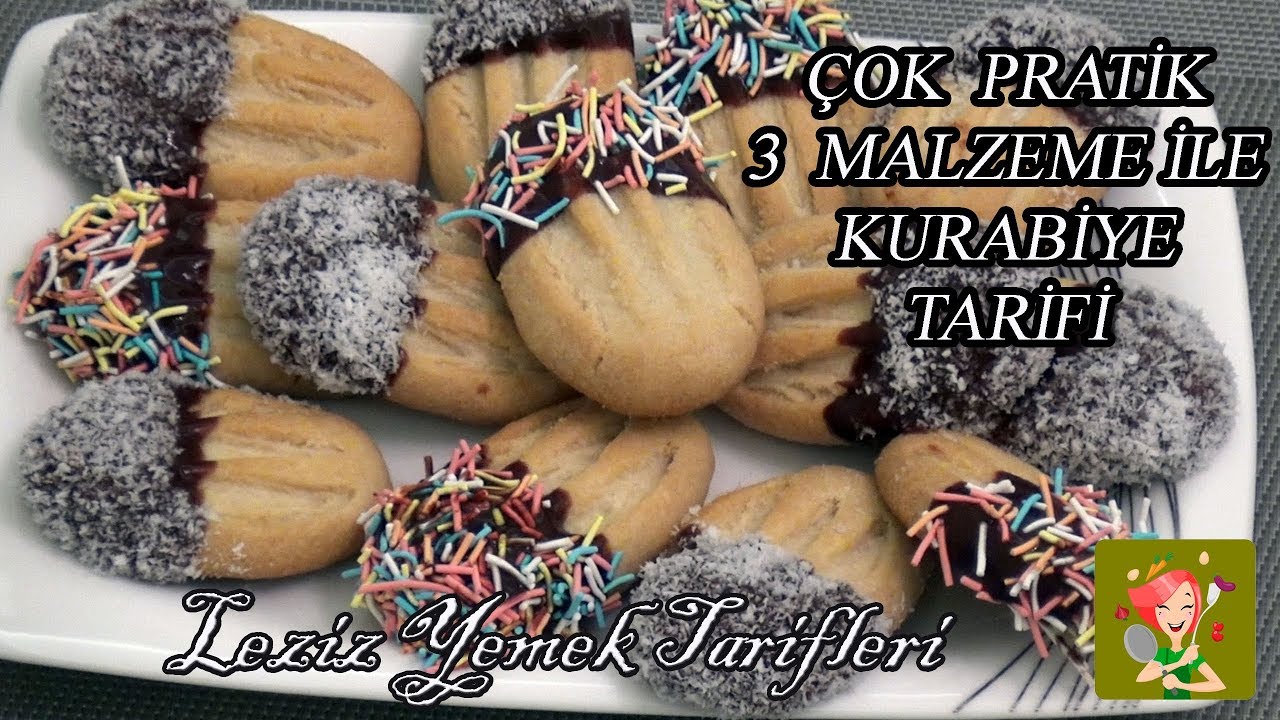 Çok Pratik 3 Malzeme ile Kurabiye Tarifi | Leziz Yemek Tarifleri