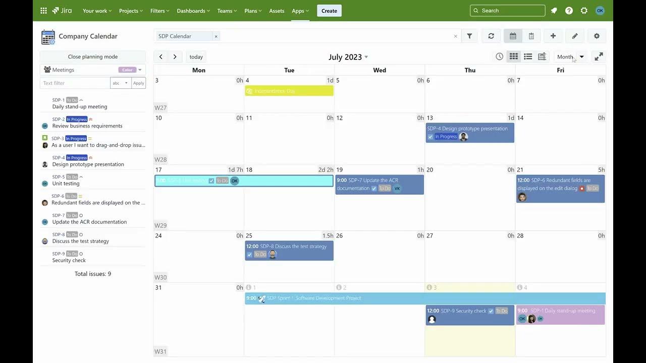 Company Calendar Planner for Jira YouTube