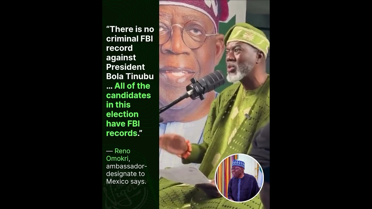 Reno Omokri claims FBI records exist for all candidates in the election sexcept Tinubu