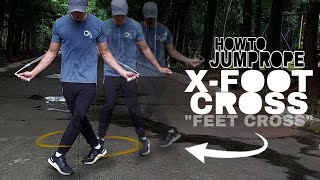 Jump Rope Feet Cross X-Foot Cross Tutorial Footwork Series