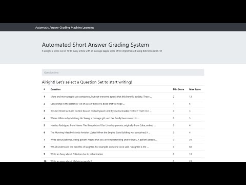 Automated Answer Grading