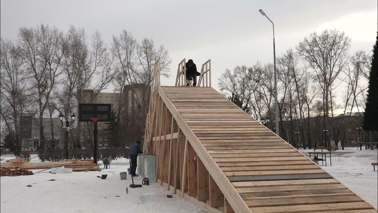 Самая большая горка в столице региона - Абакан 24 - YouTube