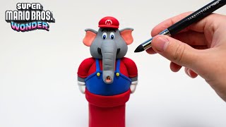 Making Elephant Mario With Clay - (Super Mario Wonder)