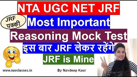 NTA NET JRF Mock Test 50 || Most Important Reasoning Paper 1|| By Navdeep Kaur