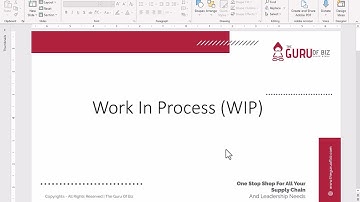 Work in Process  WIP