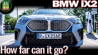 BMW iX2 xDrive 30  110 km/h range test (AWD, 313 hp)