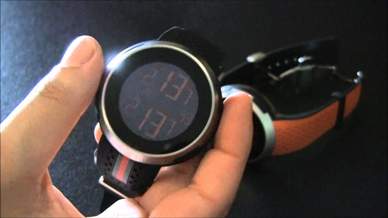 how to set gucci digital watch