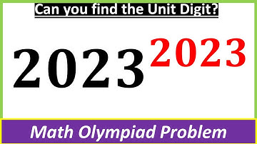 Math olympiad  | Number Theory Problem |Cyclicity |What is the last digit(unit digit) of 2023^2023 ?