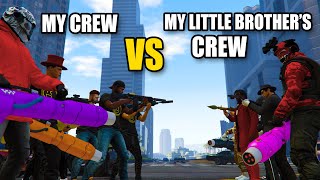 MY CREW VS MY LITTLE BROTHER'S CREW! | GTA 5 THUG LIFE #407