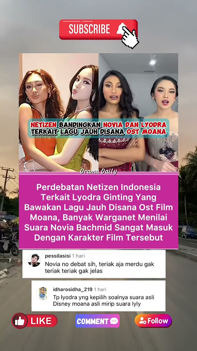 Netizen Bandingkan Novia Bachmid dan Lyodra Terkait Laju Jauh Disana Ost Moana