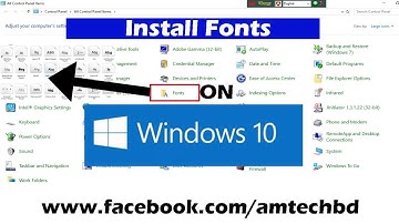 How to install fonts on Windows 10 (Bangla)