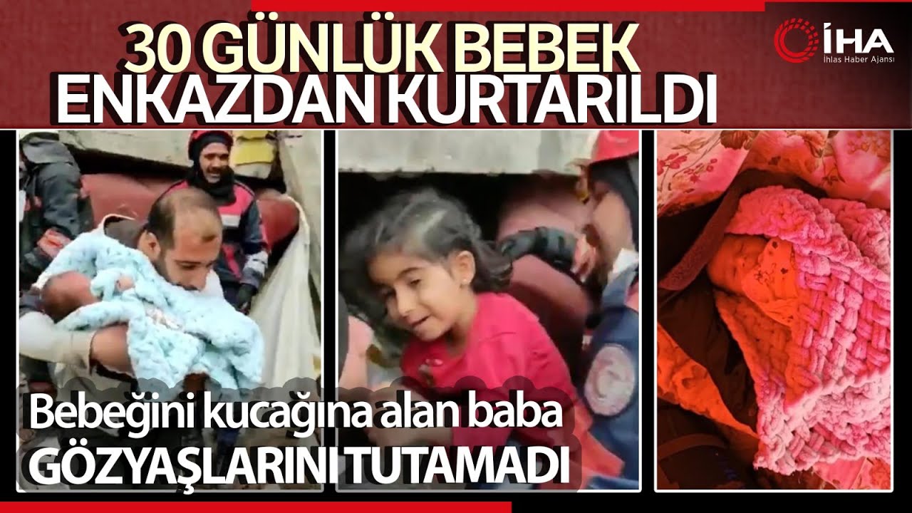 ⁣30 Günlük Depremzede Bebek Böyle Kurtarıldı