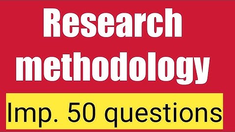 Research methodology MCQ | PhD | NTA | M.Phil | M.Sc | M.A | Exam