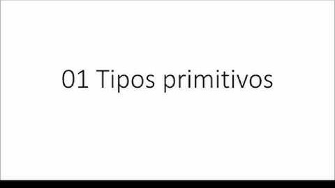 01 Qué son los tipos primitivos de datos en Java