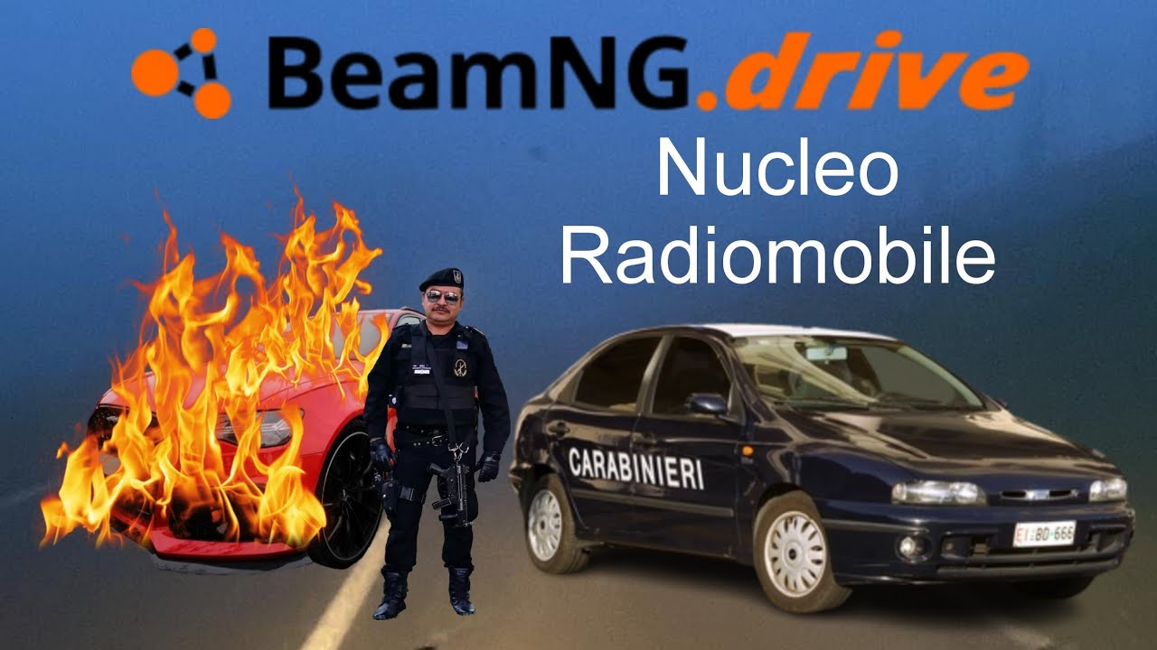 Fiat Marea Carabinieri: Intervento per auto incendiata - BeamNG Drive (POV)