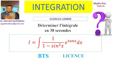 INTEGRALE en 30 secondes,  exercice corrigé d