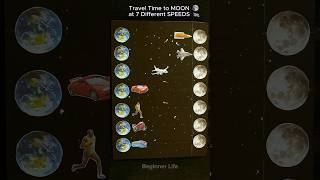 Travel Time to Moon 🌕 #universe #moon #nasa #diy #scienceproject
