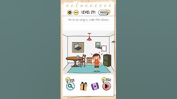 Brain test level 271 solution | Calm him down |