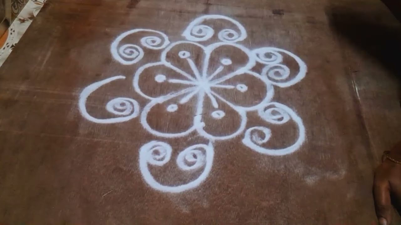 Kolam#small rangoli kolam  # 👍👍🌼
