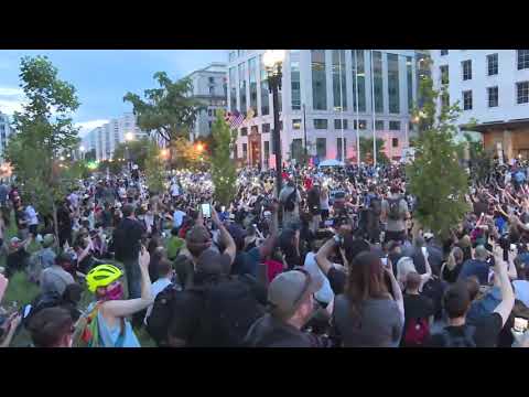 POWERFUL: A crowd of protesters for George Floyd in D.C. sings "Lean on Me"