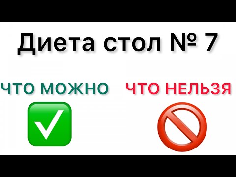 Диета стол №7. Диета при заболеваниях почек. Общие принципы диеты/Запрещённые и разрешённые продукты