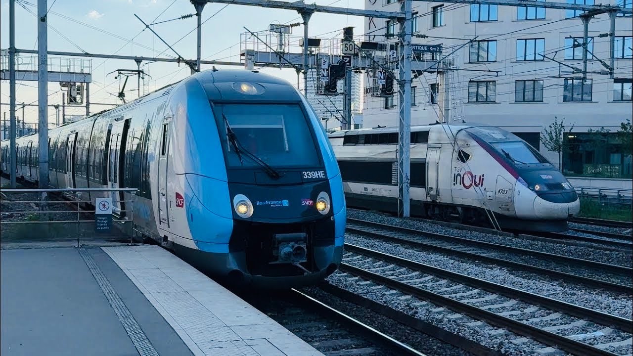 RUSH HOUR TRAINSPOTTING IN PARIS! TGV, ICE Velaro D, RER, Transilien and More Trains at Rosa Parks!