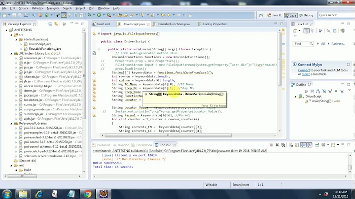 Driver Script & Build.xml (Framework Development)
