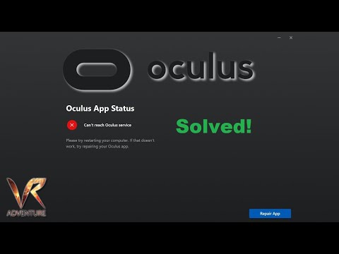 Solution of Can't reach Oculus service or Fix for Oculus software restart required loop