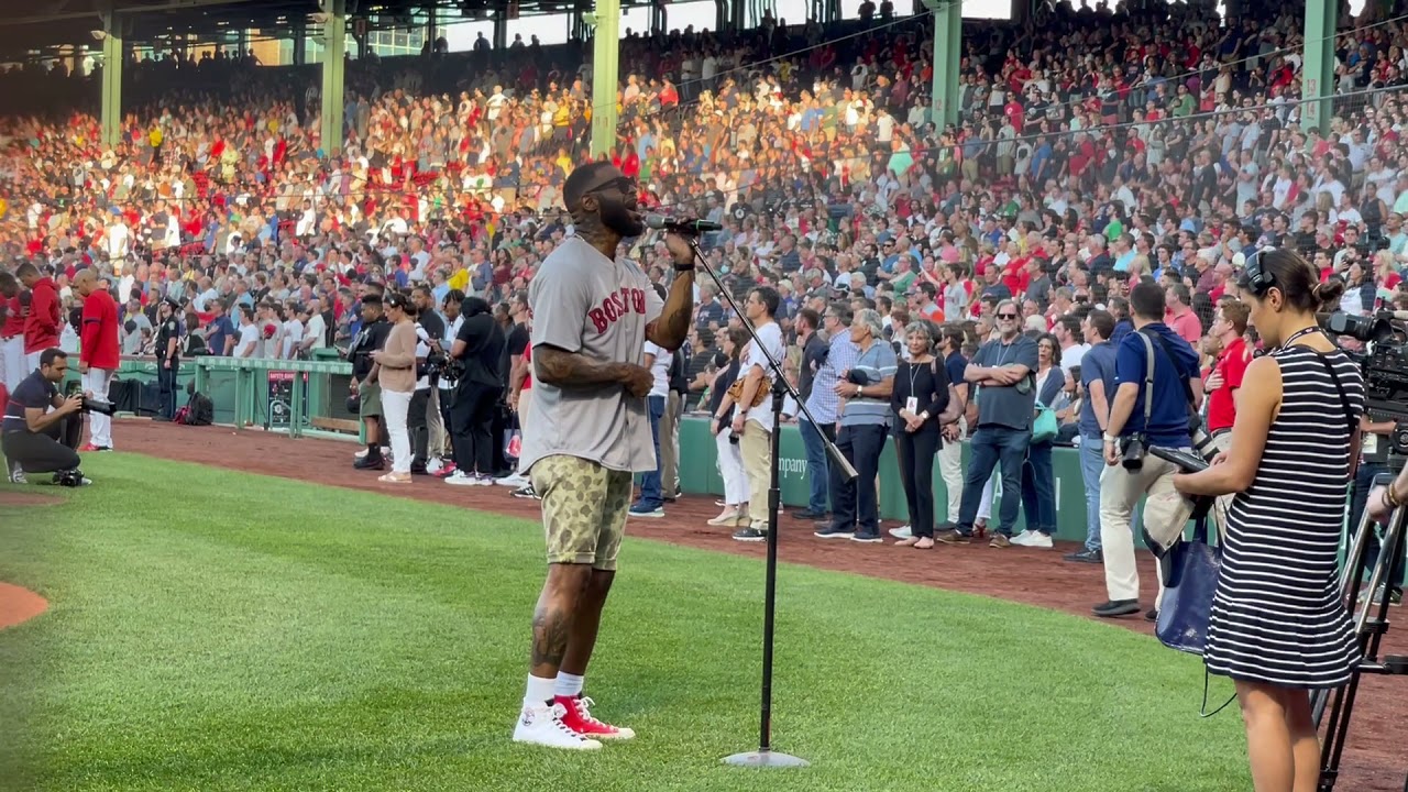 Amandi Music singing the National Anthem At Fenway Park "Red Sox vs. Yankees" Game